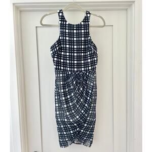 NWT REVOLVE FINDERS KEEPERS Navy Stranger in Paradise Plaid Cocktail Dress S
